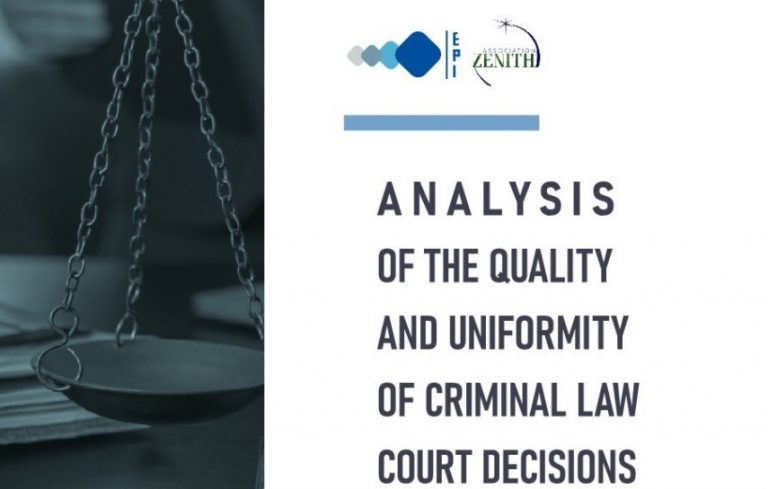Analysis of the quality and uniformity of criminal law court decisions
