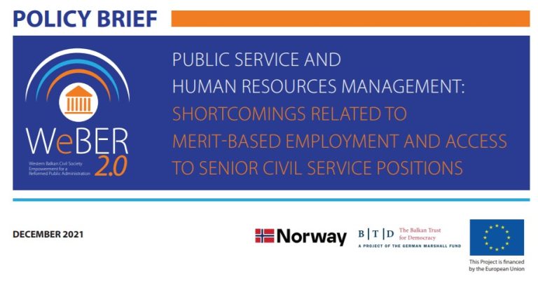 Public service and human resources management: Shortcomings related to merit-based employment and access to senior civil service positions