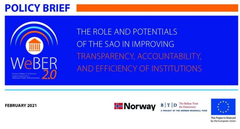 The Role and Potentials of the SAO in Improving Transparency, Accountability, and Efficiency of Institutions