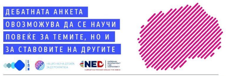 Дебатната анкета овозможува да се научи повеќе за темите, но и за ставовите на другите