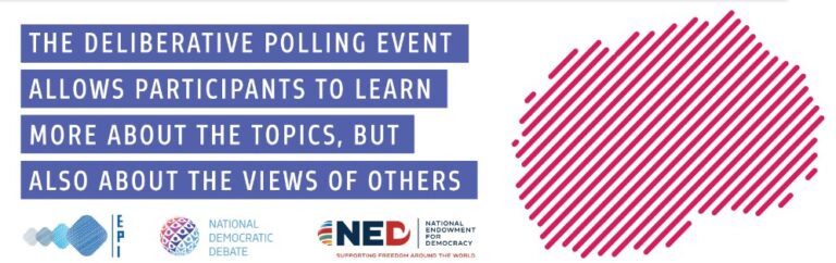 [Infosheet] The Deliberative Polling event allows participants to learn more about the topics, but also about the views of others